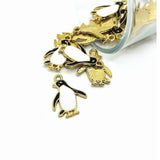 Enamel Penguin Charms, 23x17mm