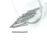 Silver Toned Decorative Bar Connectors, 17x2mm