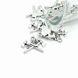 Antique Silver Fireman Axe Charms, 15x20mm