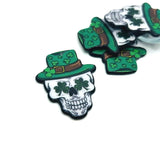 Punk St. Patrick's Day Skull Charms, 40x35.5mm