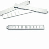 Stainless Steel Moon Phases Bar Pendant, 45x6mm