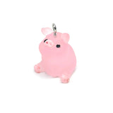 Pink Acrylic 3D Cute Pig Charm, 16x22mm