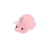 Pink Acrylic 3D Cute Pig Charm, 23x17mm