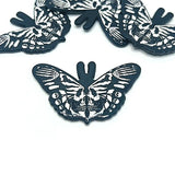 Black and White Moth with Bones, 32x50mm