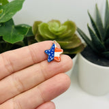 American Flag Star Charms, 18x15mm