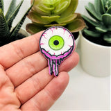 Zombie Eyeball Halloween Charm, 45x31mm