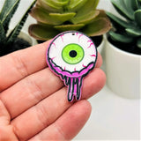 Zombie Eyeball Halloween Charm, 45x31mm