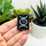 The Devil Black and White Tarot Card Charms, 34x25mm