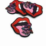 Red Mushroom Mouth Pendants, 39x35.2mm