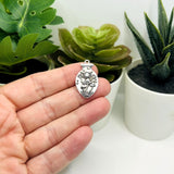 Silver Mushroom Pendant Charms, 24x15mm