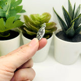 Silver Mushroom Pendant Charms, 24x15mm