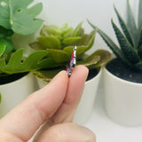 Purple Striped Butterfly Charms, 13x20mm