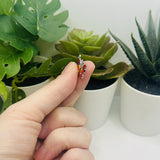 Small Red Enamel Butterfly Charms, 14x20mm