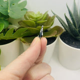 White and Grey Striped Butterfly Charms, 13x20mm