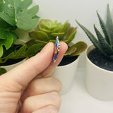 Blue Enamel Butterfly Charms, 24x16mm