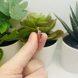 Small Pink Enamel Butterfly Charms, 14x20mm