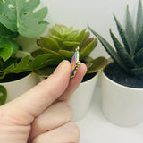 Pink and Blue Enamel Butterfly Charms, 24x16mm