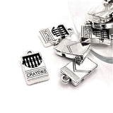 Silver Crayon Box 3D Charms, 17x9mm