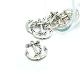 Silver Anchor Charms, 27x24mm