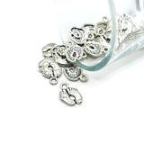 Silver Baby Feet Charms, 14x10mm