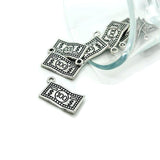 Silver Dollar Bill Money Charm, 21x13mm