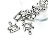 Silver Sewing Machine Charms, 15x15mm