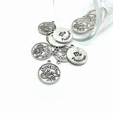 Silver Scorpio Zodiac/Astrology Coin Charms, 17x20mm