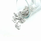 Silver I Love You Hand 3D Charms, 18x13mm