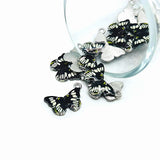 Black and White Butterfly Charms, 14x20mm
