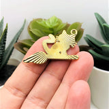 Black Enamel Witch Cat on Broom Charm, 21x34mm