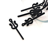 Black Devil's Pitchfork Halloween 3D Charms, 29x8mm