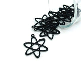 Black Atom Science Charms, 33x26mm