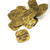 Bronze Dreaming of the Sea Charms, 19x19mm