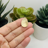 Yellow Easter Egg Charms, 22x14mm