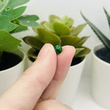 6mm Dark Green Glass Crackle Beads