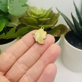 Pink Enamel Butterfly Charms, 24x16mm