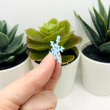 Blue Christmas Snowflake Charm, 22x26mm