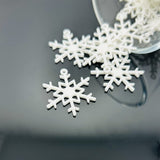 White Snowflake Charm – 22×26 mm Holiday Accent | Guerrilla Charm