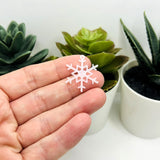 Clear Christmas Snowflake Charm, 22x26mm