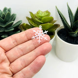 Clear Christmas Snowflake Charm, 22x26mm