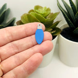 Blue Christmas Light Charm, 10x25mm