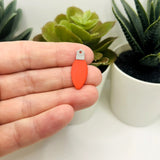 Red Christmas Light Charm, 10x25mm