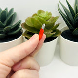 Red Christmas Light Charm, 10x25mm