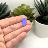 Purple Christmas Light Charm, 10x25mm