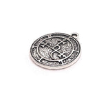 Antiqued Silver Lilith Demon Sigil Pendant Charm, 18x20mm