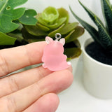 Pink Acrylic 3D Cute Pig Charm, 22x24mm
