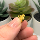 Gold Apple Teacher Charms, 10x10mm