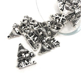 Silver Mushroom Pendant Charm with Butterfly, 19x23mm