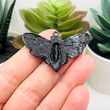 Large Black Death's Head Moth Charms, 25x41mm, 43x27mm