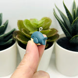 Resin Whale Charm Pendants, 20x22mm